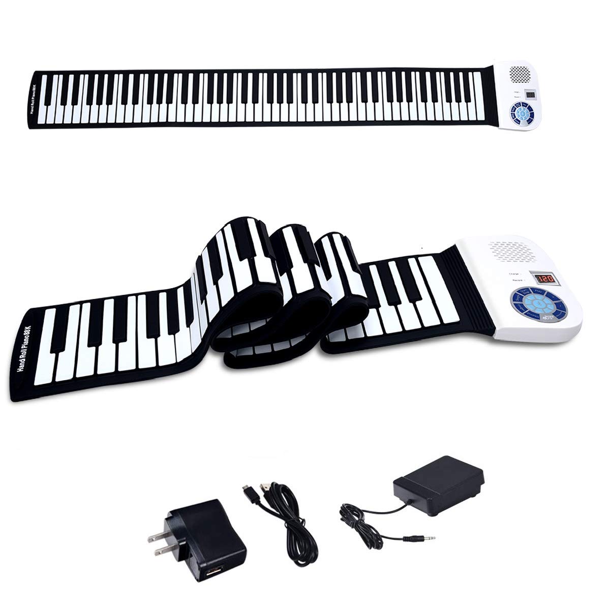 88 Keys Roll Up Piano, Upgraded Electronic Piano Keyboard