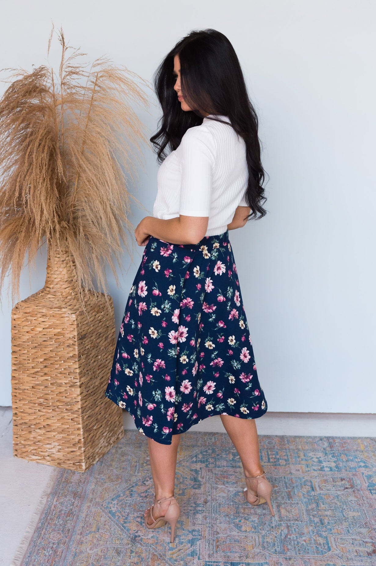 Bouquet of Flowers Modest Circle Skirt