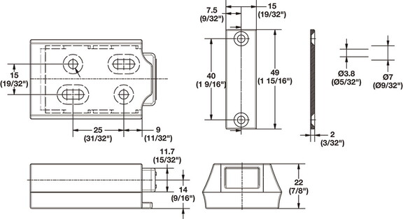 Hafele Heavy Duty Magnetic Push Latch