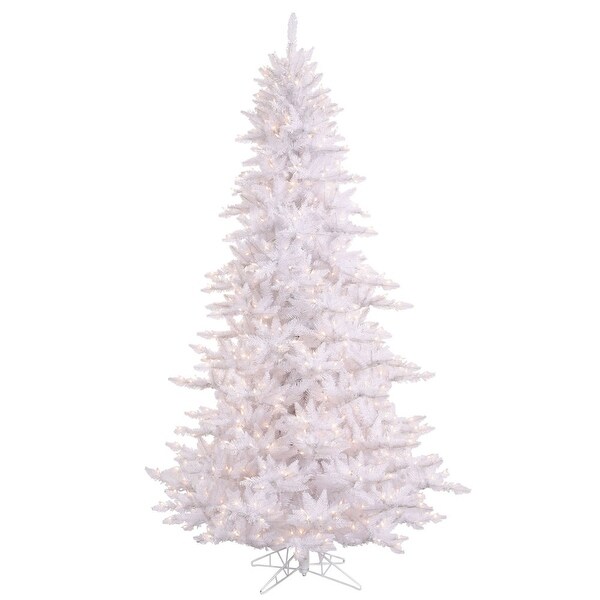 Vickerman 5.5' White Fir Artificial Christmas Tree，Warm White Duralit LED Lights