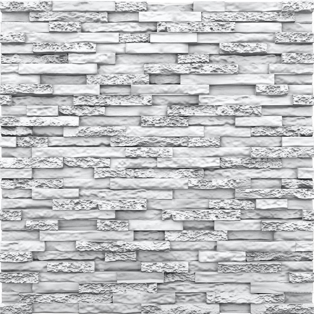 A La Maison Ceilings Stone 2ft. x 2ft. Seamless Foam Glue-up 3D Wall Panel (48 Sq. Ft.  Pack) ST-SWP-PW