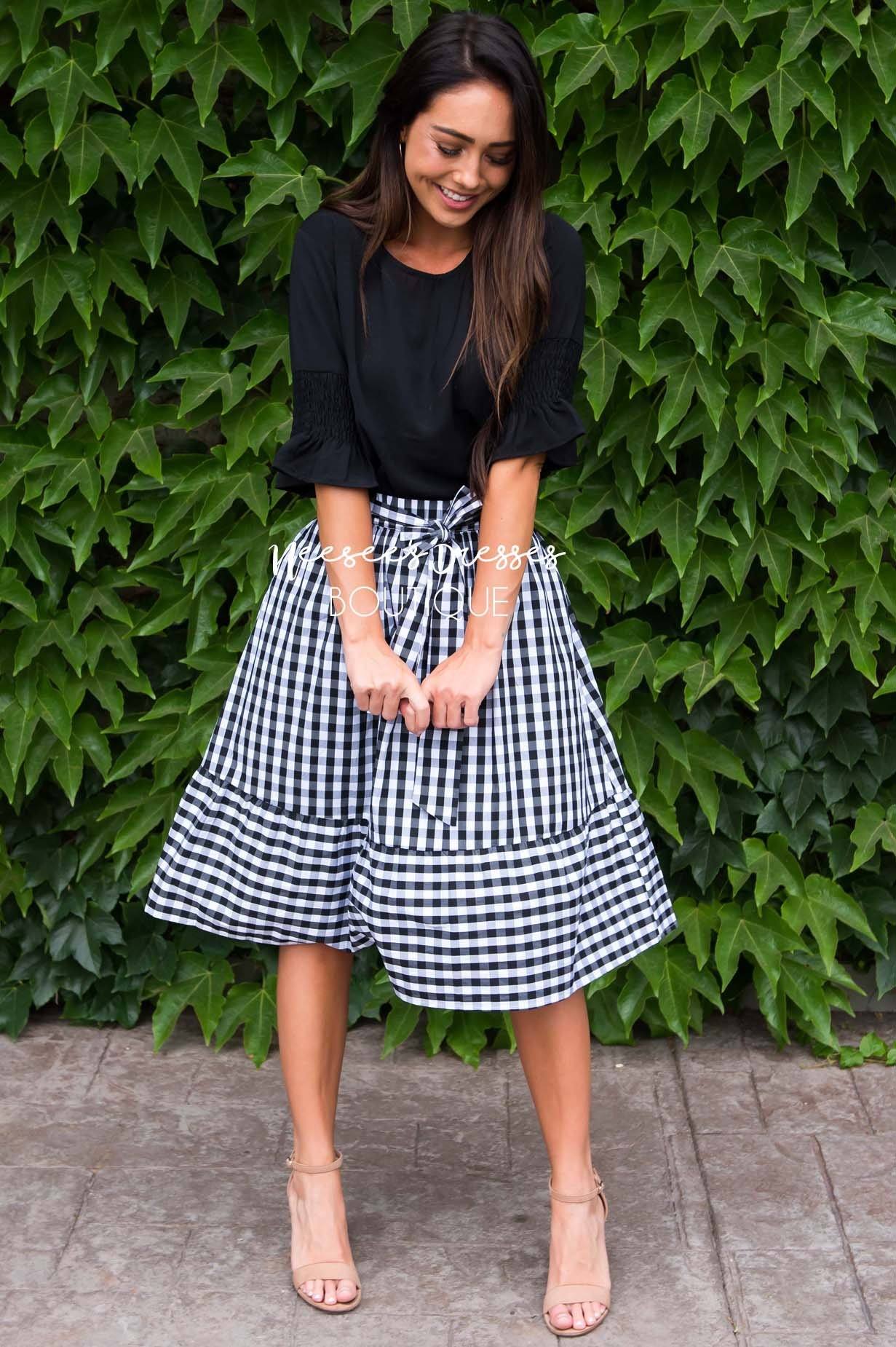 Girls Day Out Gingham skirt