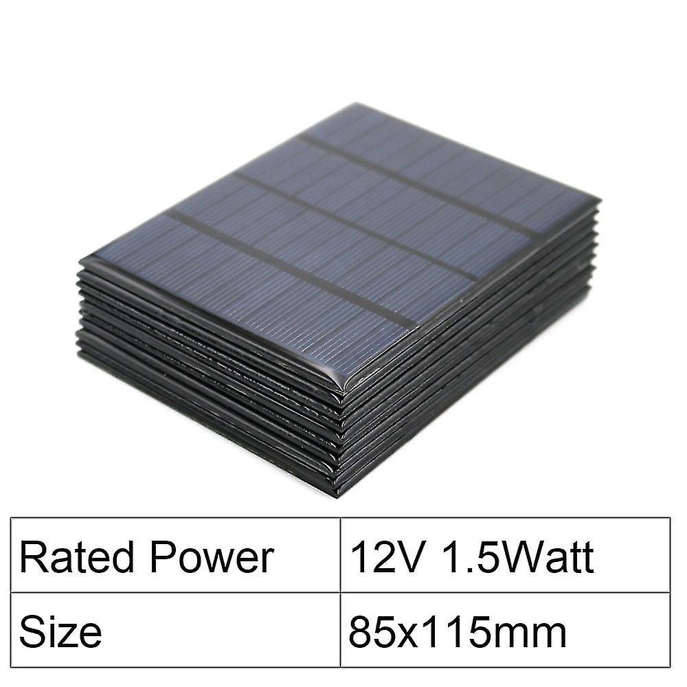 10pcs Solar Panel 12v 1.5 2 3 5 7 W Mini Solar System Diy Outdoor Battery Cell Phone Chargers Portable Solar Cell 1.5w 18650