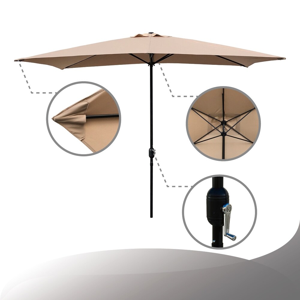 Maypex 10 X 6.5 Feet Rectangular Market Umbrella