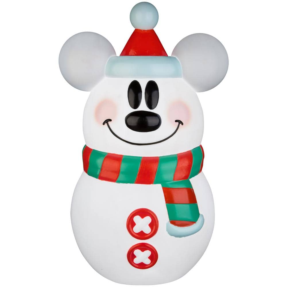 23.62 in. H x 9.25 in. W x 14.57 in. L Christmas Lighted Blow Mold Outdoor Decor-Stylized Mickey Mouse Snowman G-111196