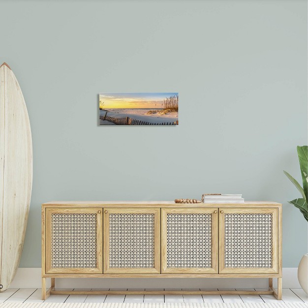 Stupell Industries Panoramic Coastal Beach Sunrise Canvas Wall Art