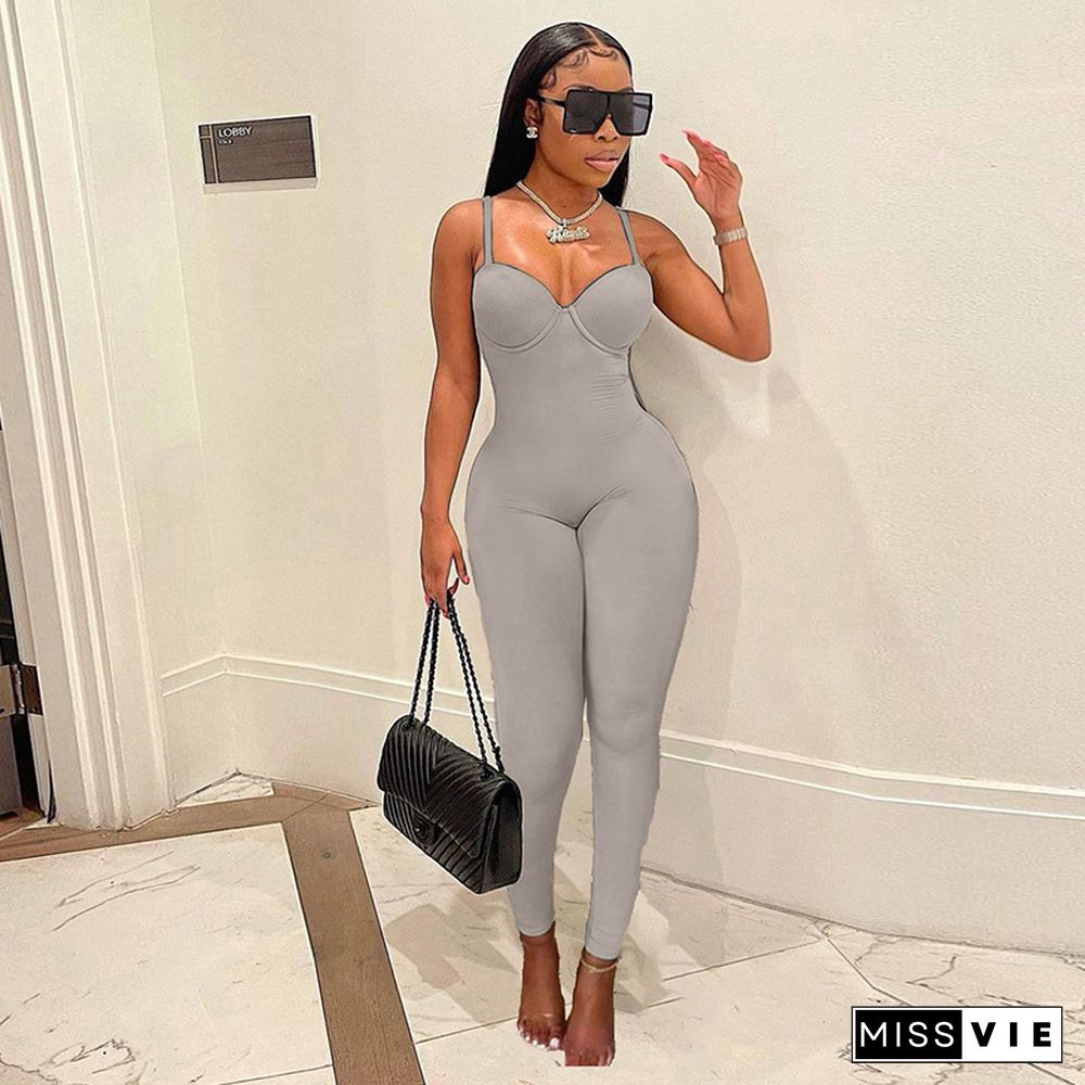 Sexy Sling Tight High Waist Hip Lift Jumpsuit