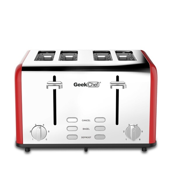 4-slice stainless steel toaster