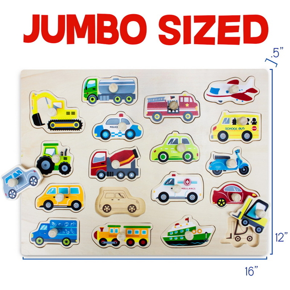 Brybelly Jumbo People Movers Peg Puzzle