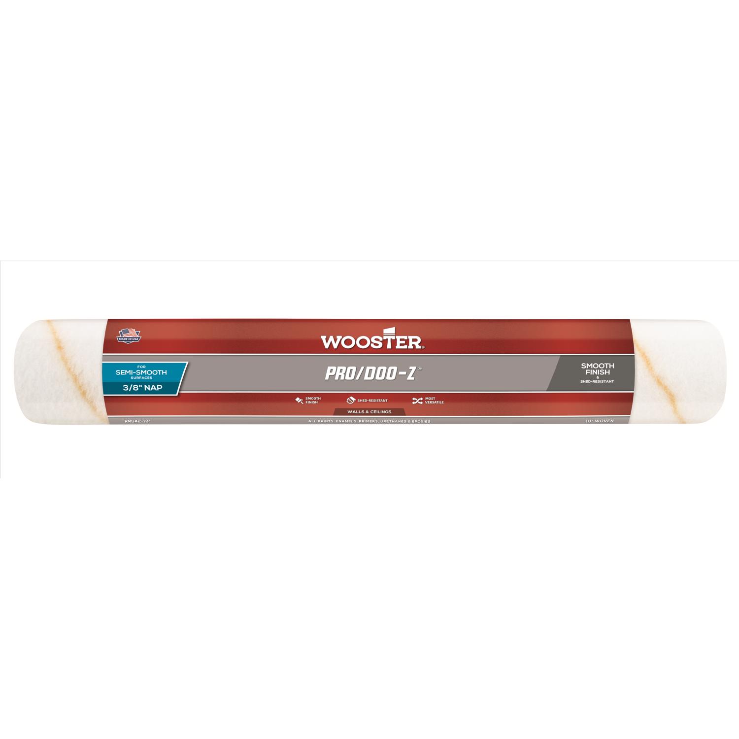 Wooster Pro/Doo-Z Woven Fabric 12 in. W X 3/8 in. Regular Paint Roller Cover 1 pk