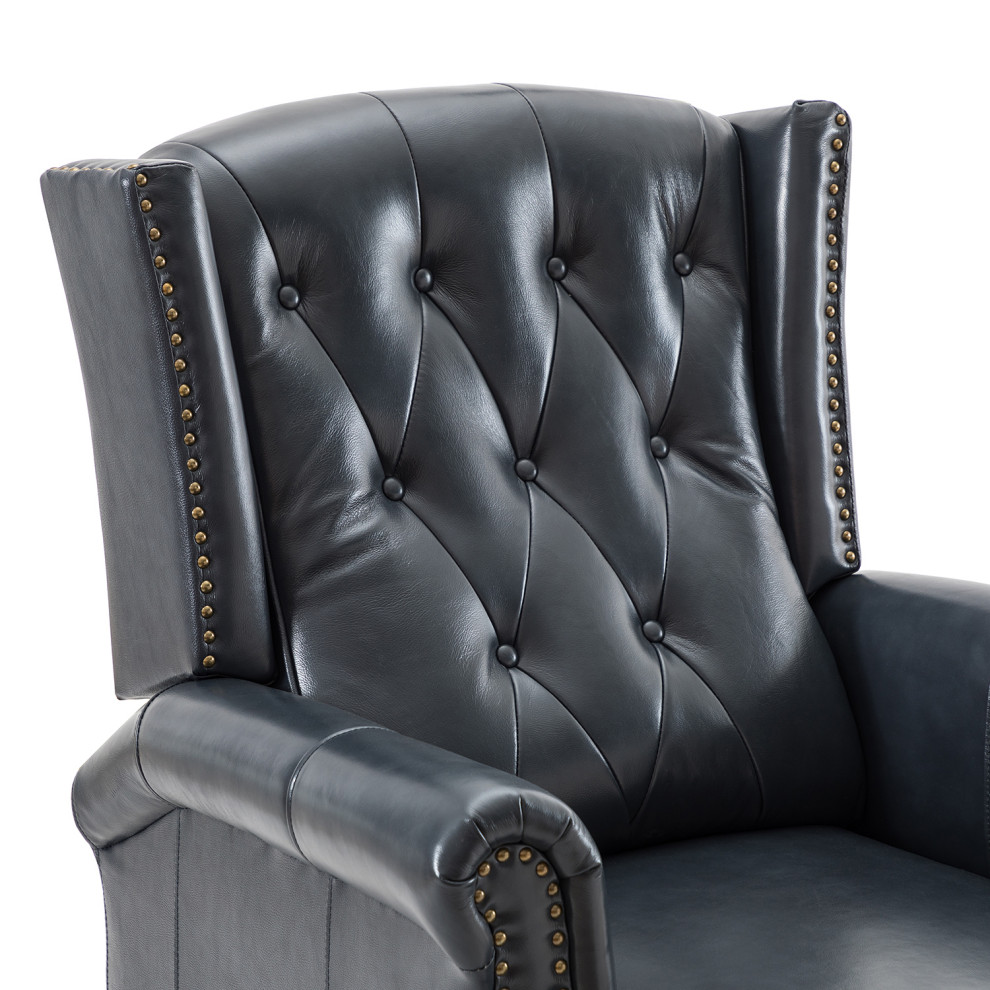 Genuine Leather Manual Recliner  Set of 2   Transitional   Recliner Chairs   by Karat Home  Houzz