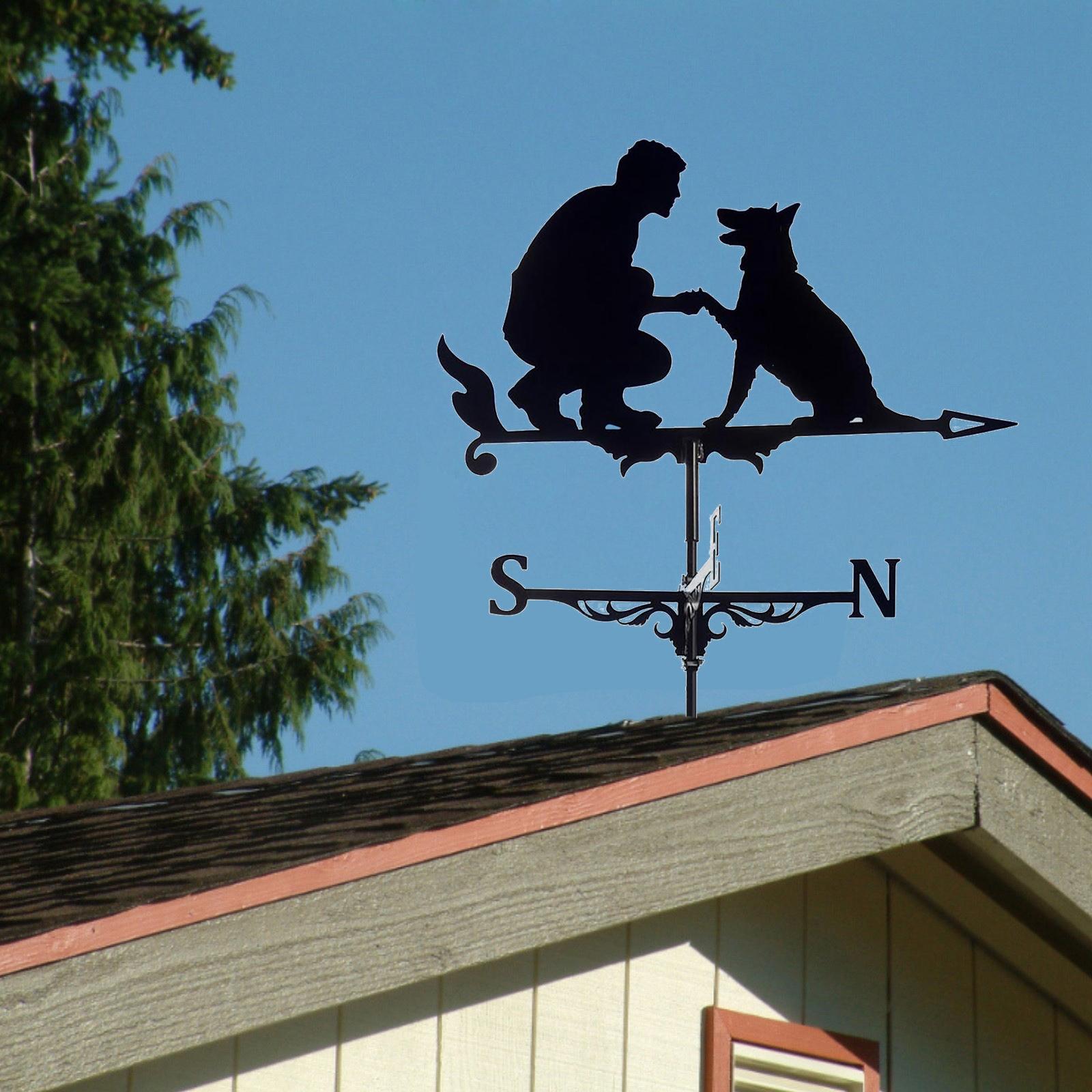 Roof Weather Vane， Traditional Drawing Iron Weather Vane， Roof Decoration Drinking Garden， Multifunctional Weather Vane， ， Pavilion - Man