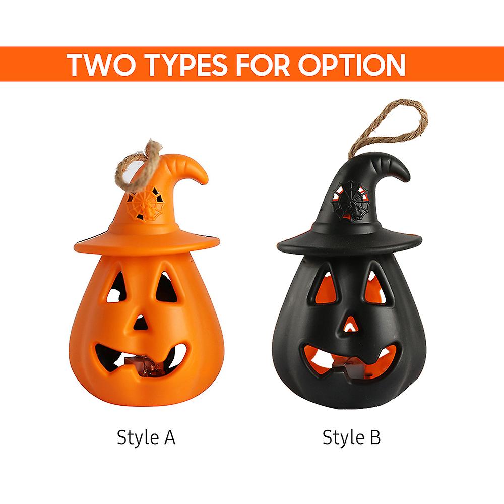 Pumpkin Lamp Festival Ornaments Flameless Pumpkin Lantern Light Decor Decorations For Home Window Door Red X-large