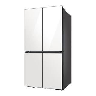  Bespoke 29 cu. ft. 4-Door Flex French Door Smart Refrigerator with Beverage Center in White Glass Standard Depth RF29A967512