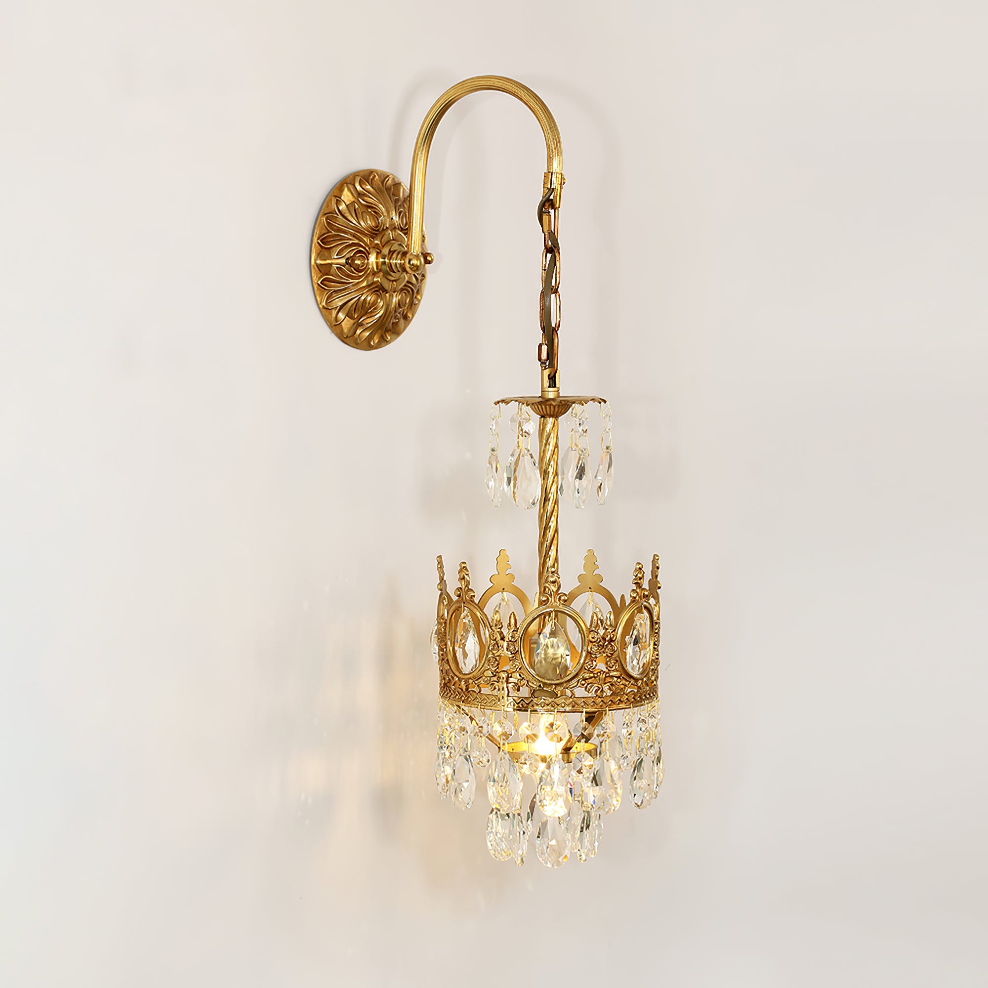 Crystal Crown Wall Light