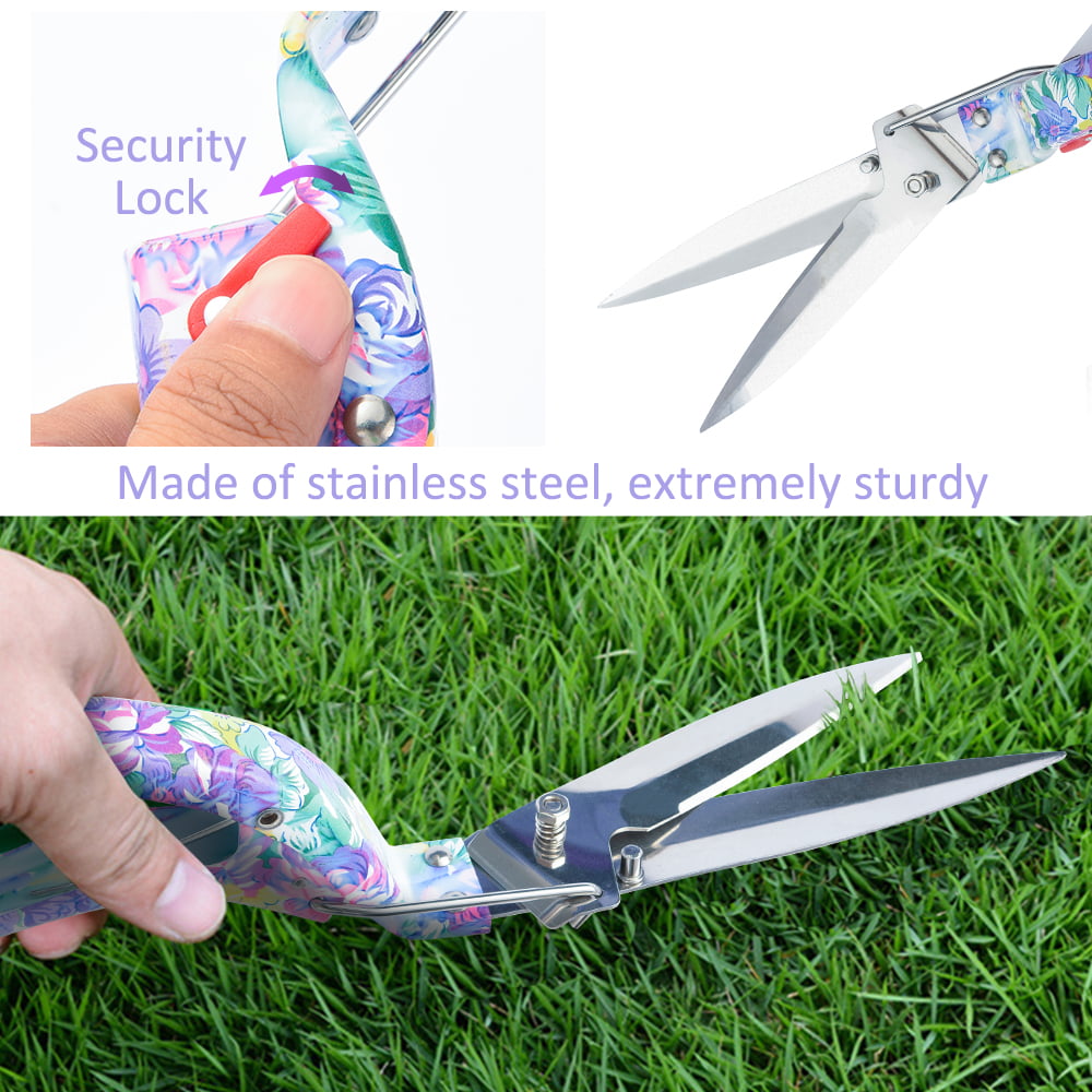 10 Pieces Garden Tool Set Anti-rust Gardening Tools Gift Kit Ergonomic Handle with Storage Case Purple