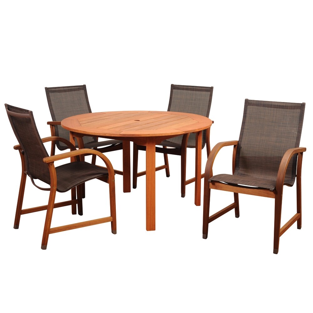 Popham 5pc Outdoor Patio Round Dining Set by Havenside Home