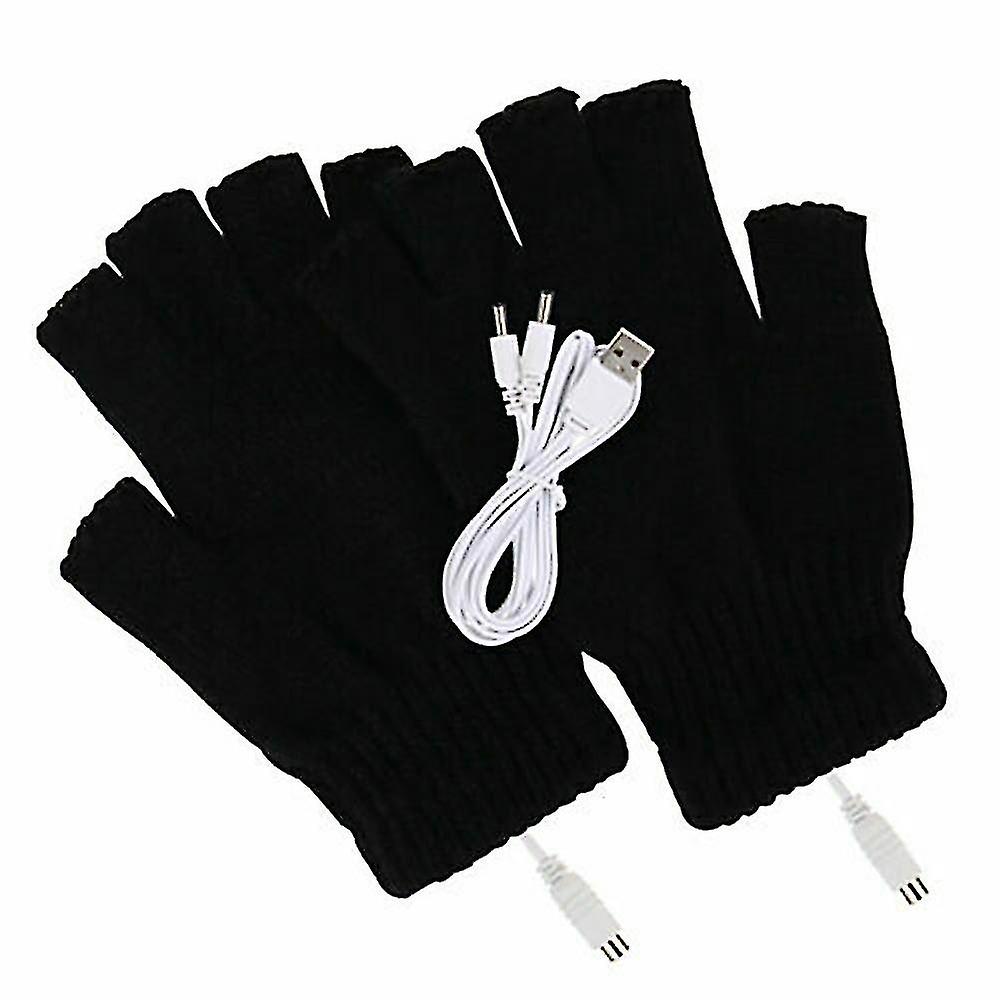 Winter Working Usb Heated Gloves Thermal Hand Warmer Gloves Full Half Finger