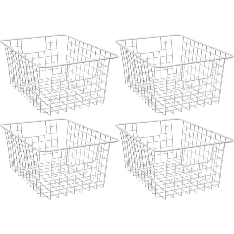 Sorbus Set of 4 Metal Wire Storage Baskets