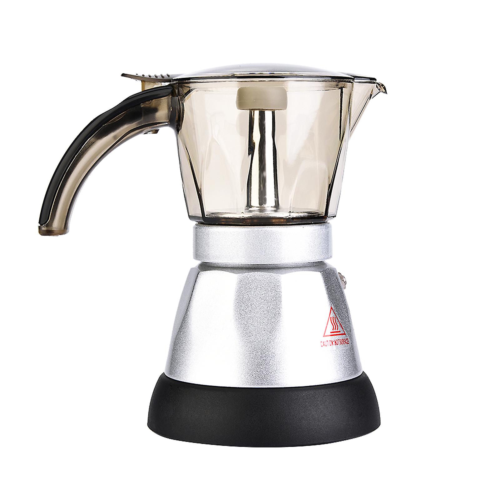 Large Capacity Electric Moka Pot Stovetop Espresso Coffee Maker Coffee Percolator EU Plug 300ml