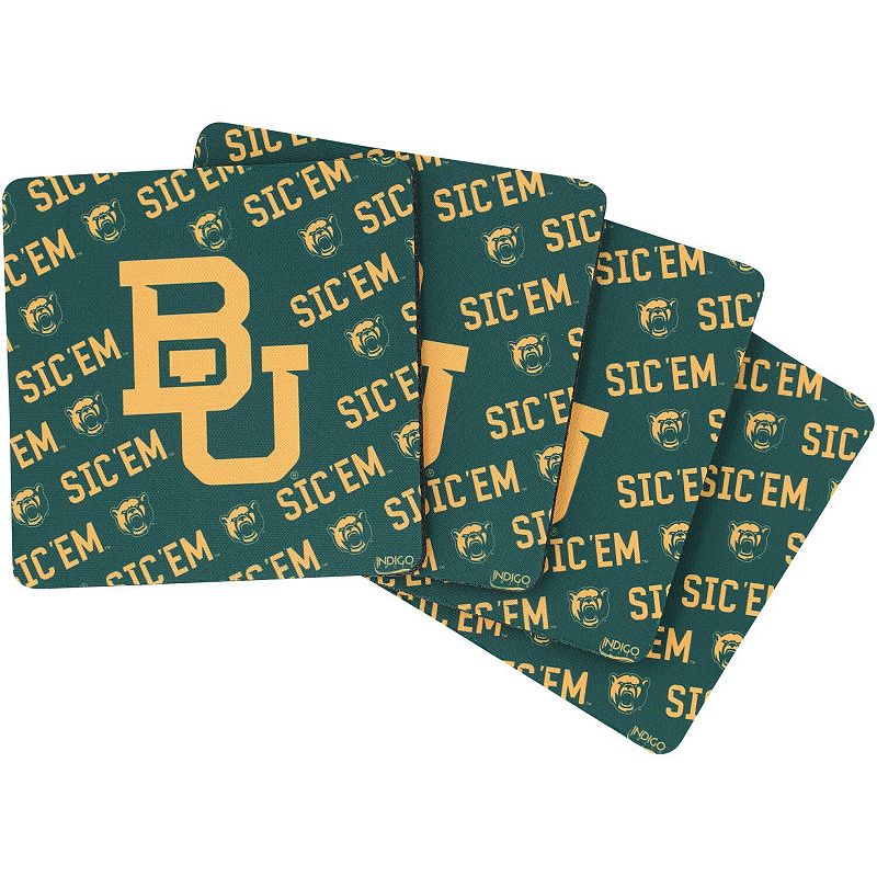 Baylor Bears Four-Pack Square Repeat Coaster Set