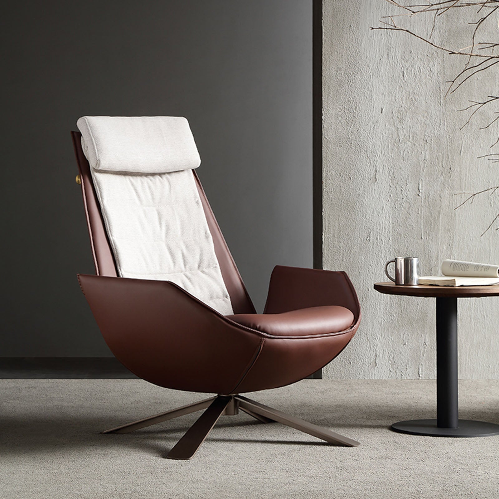 Severo Lounge Chair Lc045 Brown