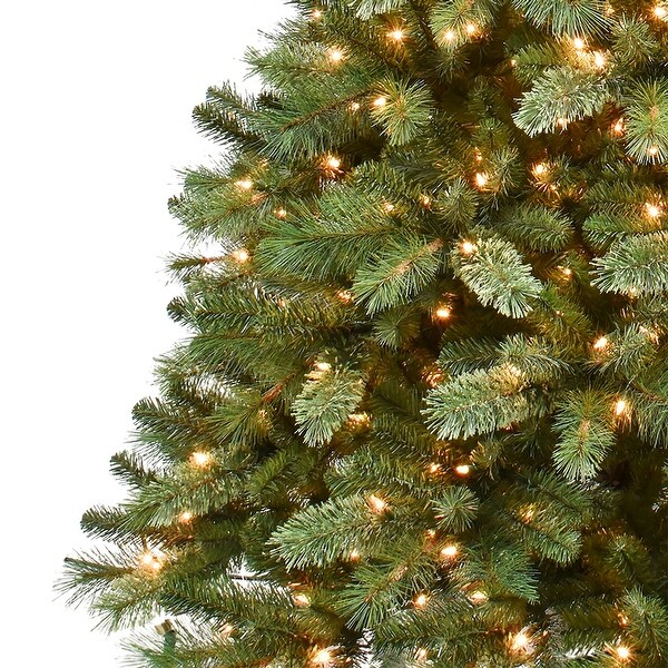 Puleo International 7.5 ft. PreLit Teton Pine Artificial Christmas Tree