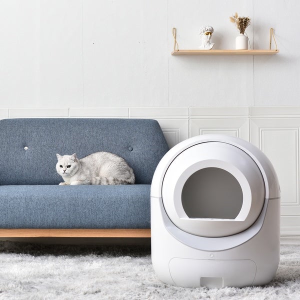 Self -Cleaning Cat Litter Box for Multiple Cats Support 5Gand2.4G WiFi.