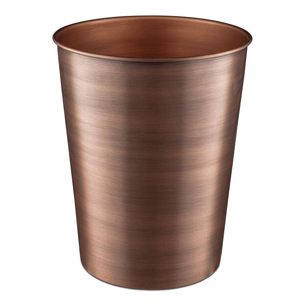 Monarch Abode Monarch Metal Wastebasket Trash Can Bathroom Decor Antique Copper Finish 10628