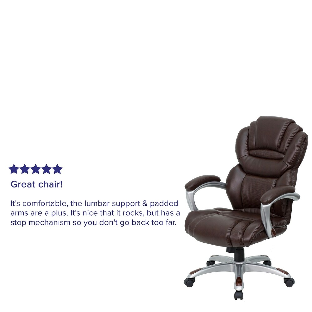 High Back Executive Swivel Ergonomic Office Chair with Accent Layered Seat