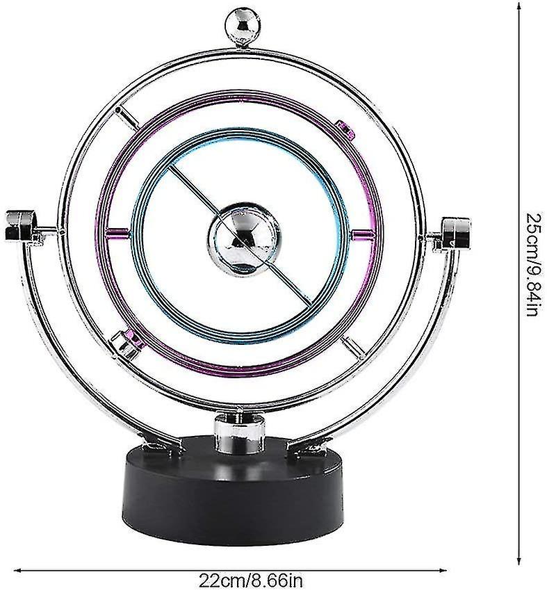 Electronic Pendulum Table Perpetual Motion Physical Science Toy Art Globe Newton Pendulum Office Hom