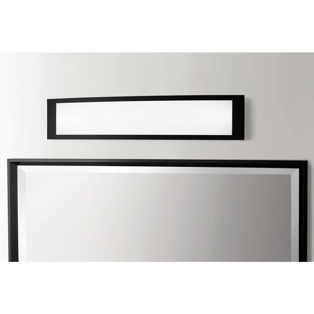 Hampton Bay Woodbury 24.5 in. Matte Black LED Vanity Light Bar IQP1381L-4BK