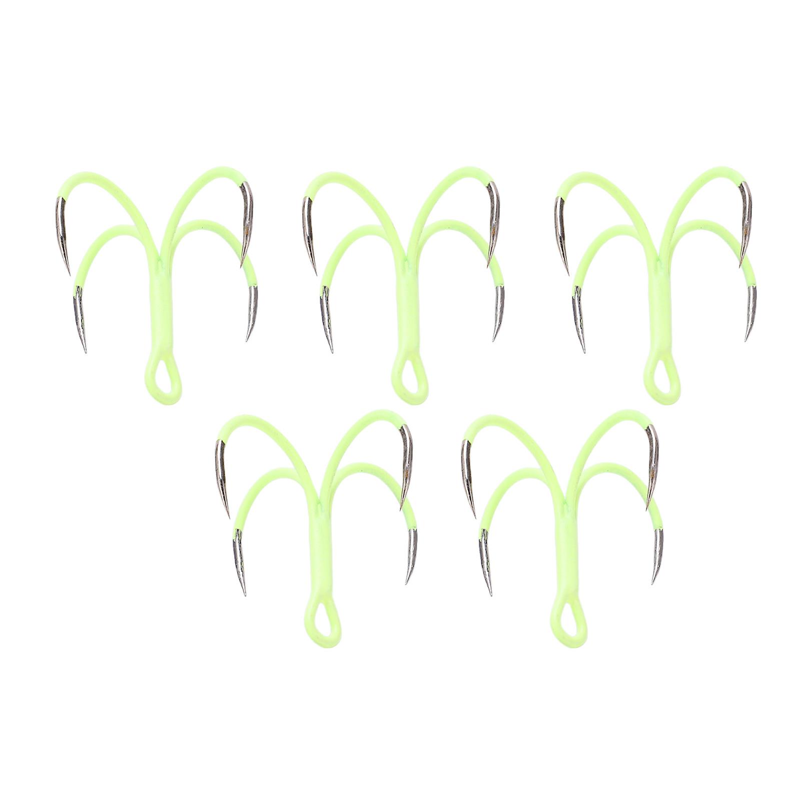 5pcs Luminous Four Claw Fishing Hook Carbon Steel Quadruple Fishing Hooks Fishhookbig 18