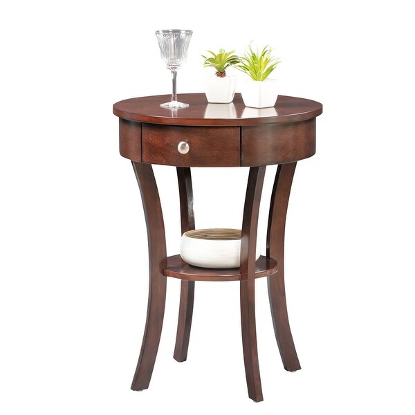 Copper Grove Round End Table with Drawer