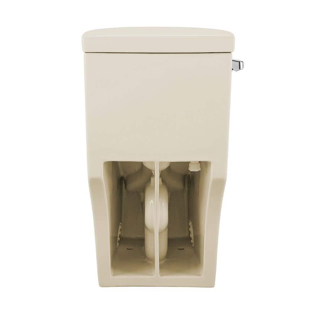 Swiss Madison Sublime 1piece 128 GPF Left Side Single Flush Handle Elongated Toilet in Bisque with Seat Included