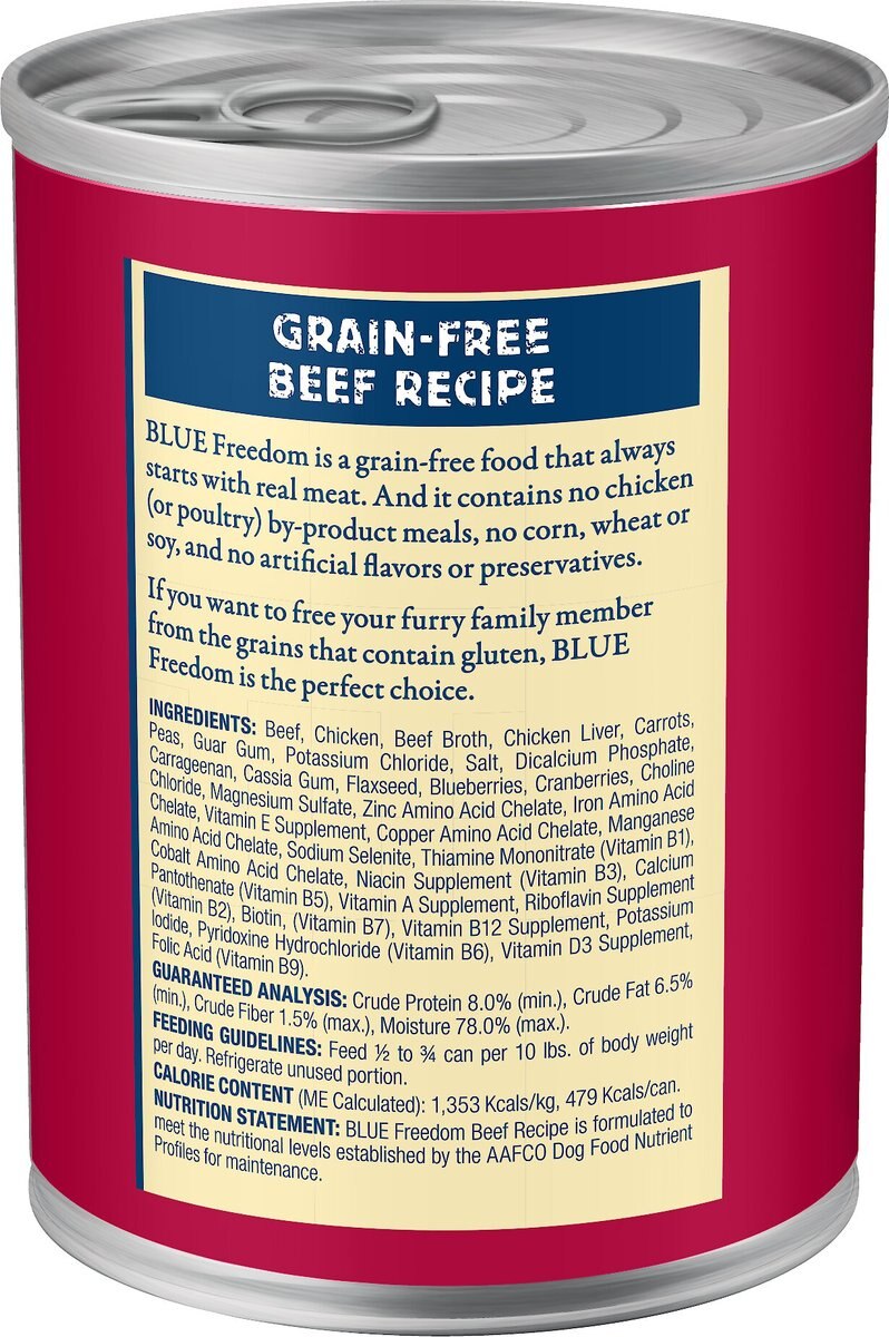 Blue Buffalo Freedom Adult Beef Recipe Grain-Free Canned Dog Food