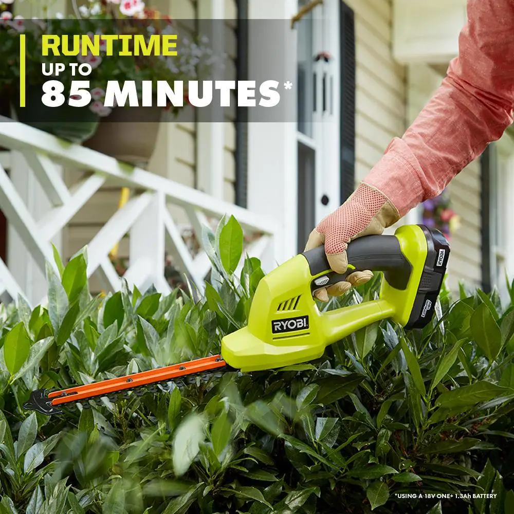 ONE+ 18V Cordless Battery Grass Shear and Shrubber Trimmer with 1.3 Ah Battery and Charger