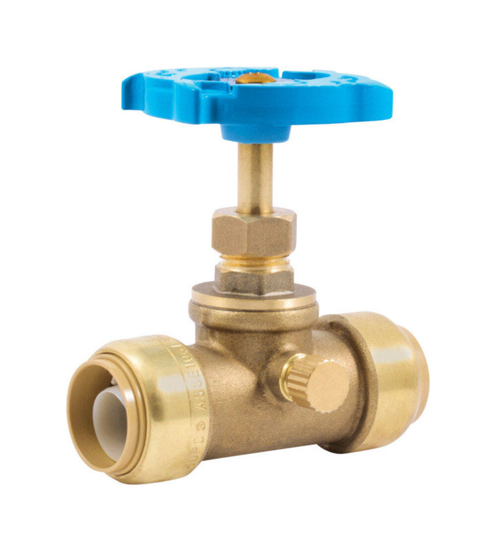 STOP VALVE W/DRAIN 3/4