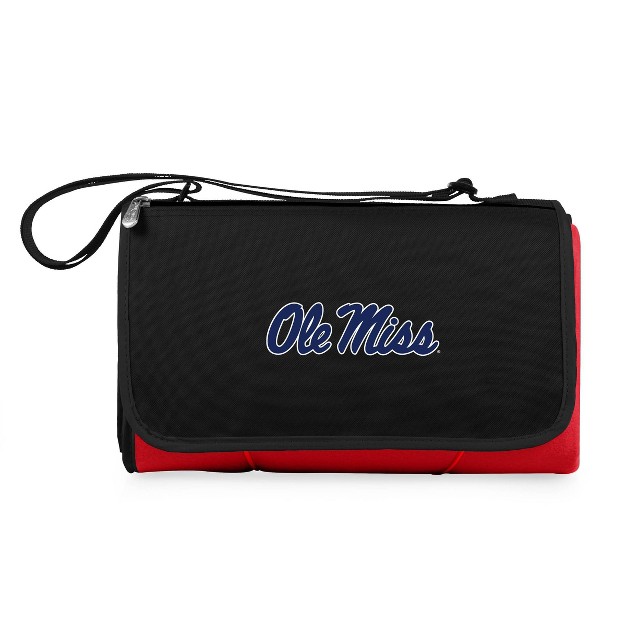 Ncaa Ole Miss Rebels Blanket Tote Outdoor Picnic Blanket Red