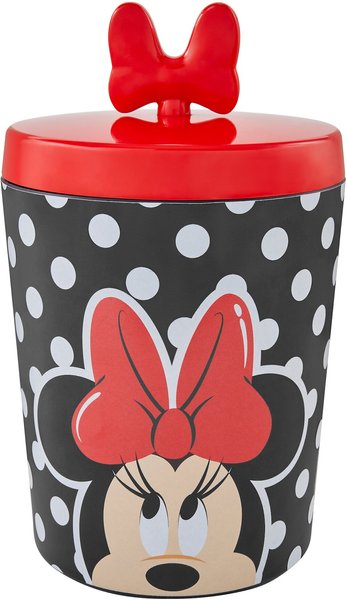 Disney Minnie Mouse Peek-A-Boo Melamine Dog and Cat Treat Jar