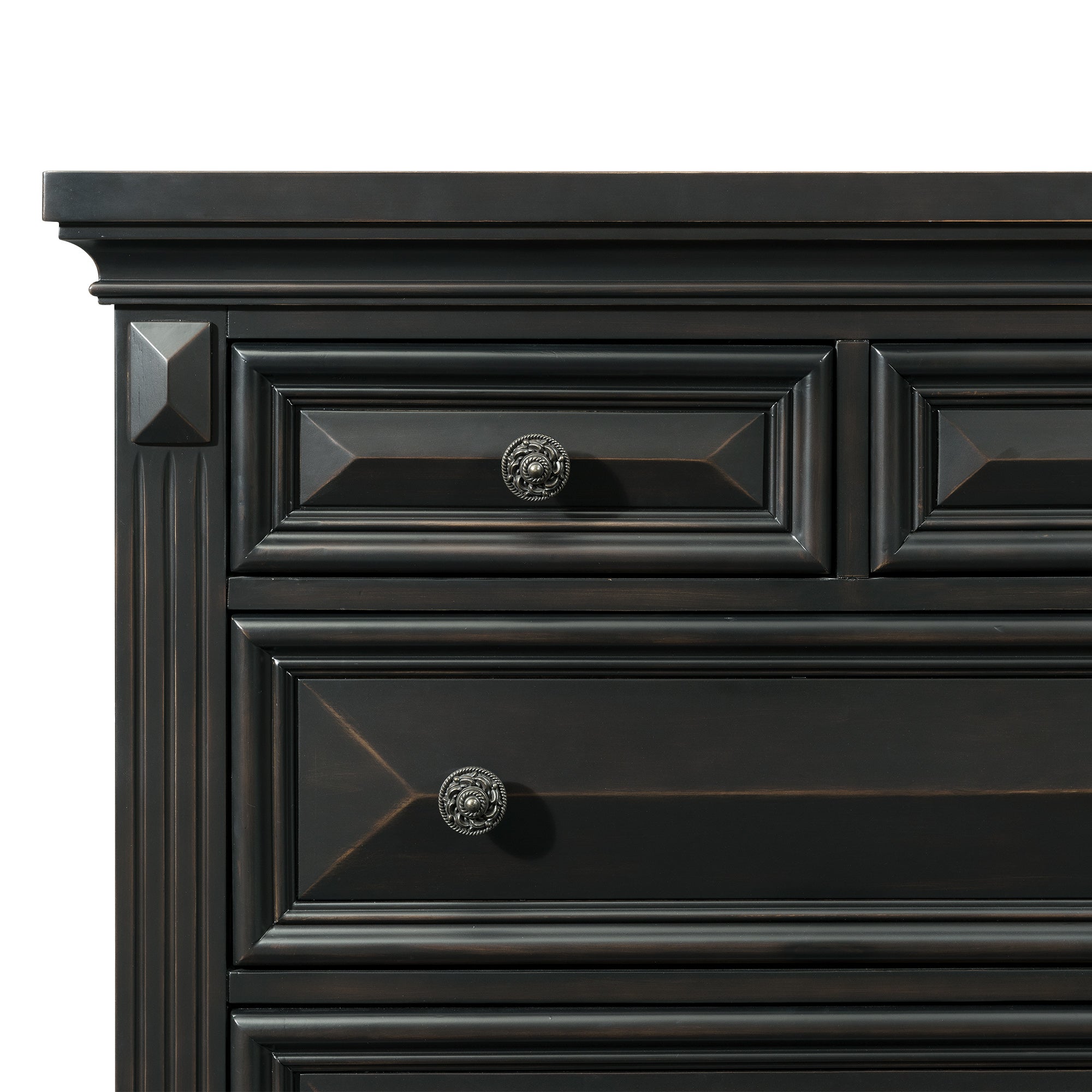 Picket House Furnishings Trent 7-Drawer Dresser in Antique Black