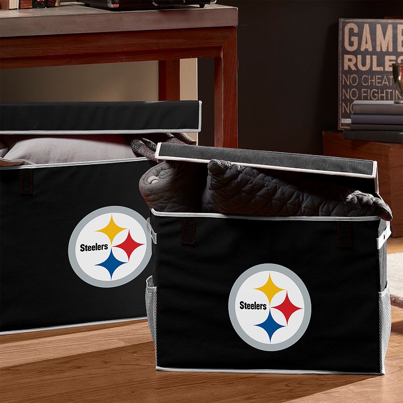 Franklin Sports Pittsburgh Steelers Small Collapsible Footlocker Storage Bin