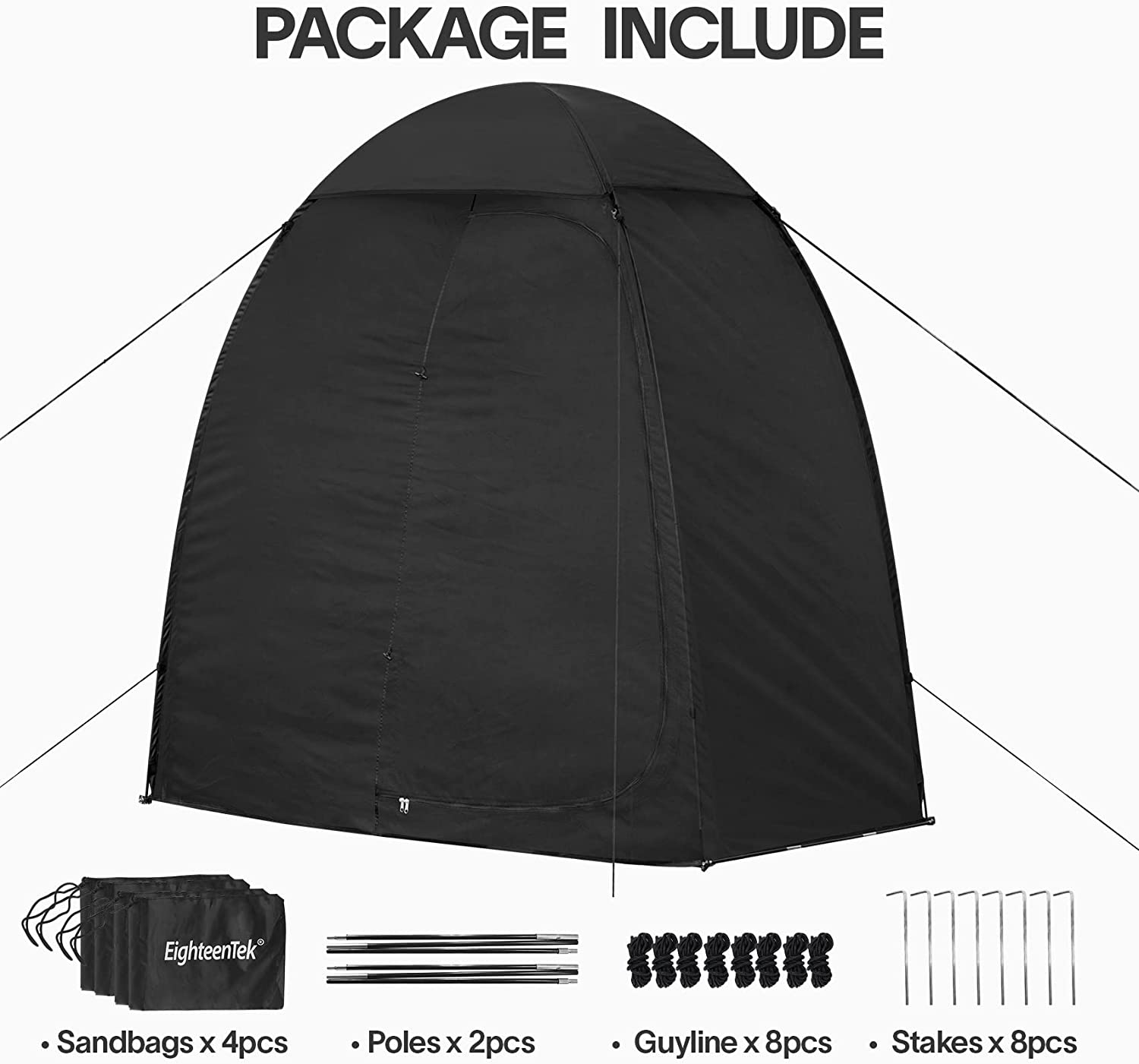 Shower Tent Changing Room 2 Rooms Outdoor Pop Up Camping Toilet Portable Privacy Dressing Shelter 83