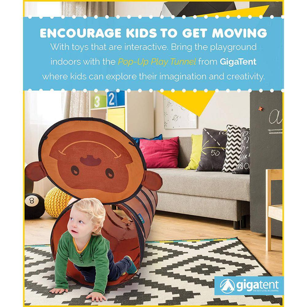 GigaTent 72 in. Brown Monkey Play Tunnel CT034