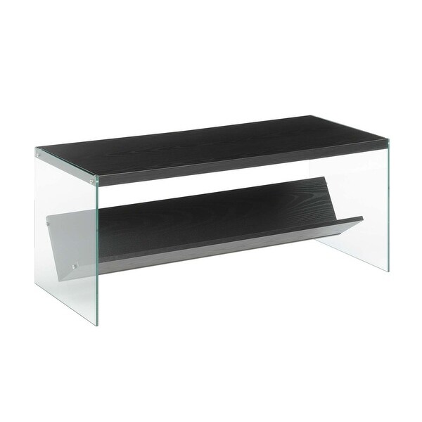 SoHo Coffee Table with Shelf， Black