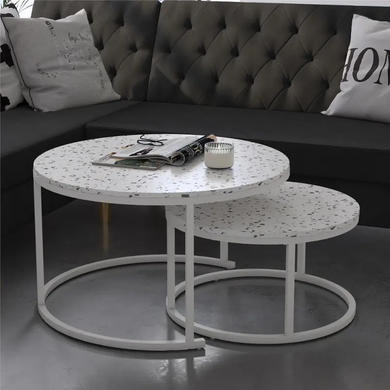 Amelia Terrazzo Nesting Coffee Tables