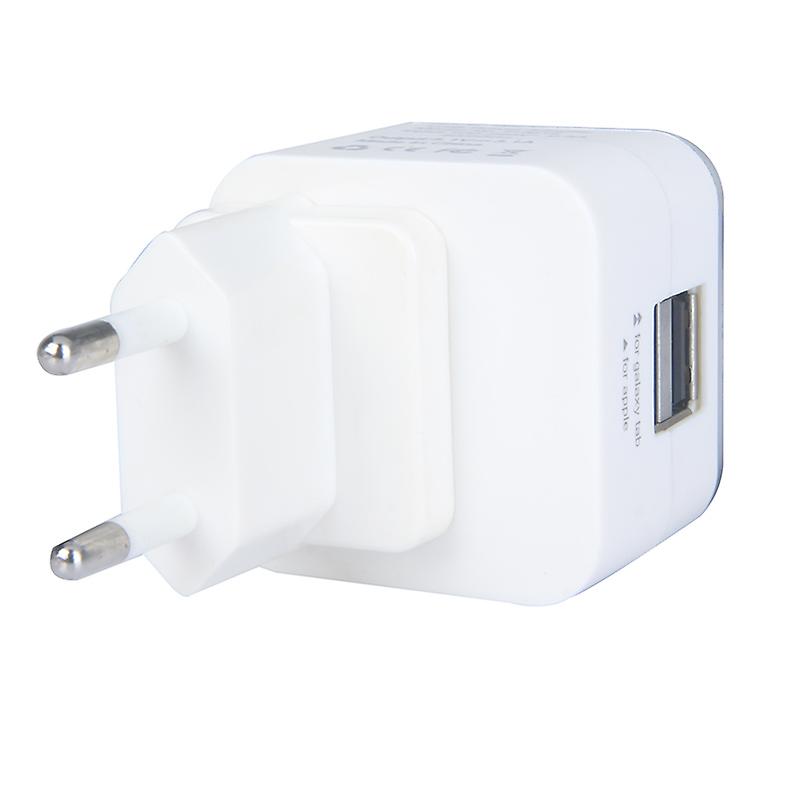 2 Usb Ac Power Adapter Wall/travel Charger Micro Usb 30 Pin Cable For Iphone Ipad  Galaxy Tablet Pc Smart Phone 5.1v 3.1a Eu Plug  2