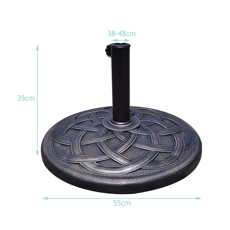 43 lbs 22 Inch Heavy Duty Round Outdoor Patio Market Umbrella Base Stand