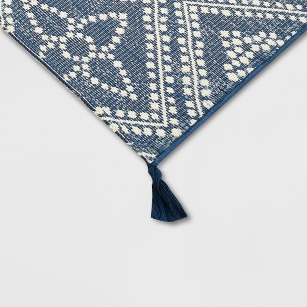 Diamond Tasseled Outdoor Rug