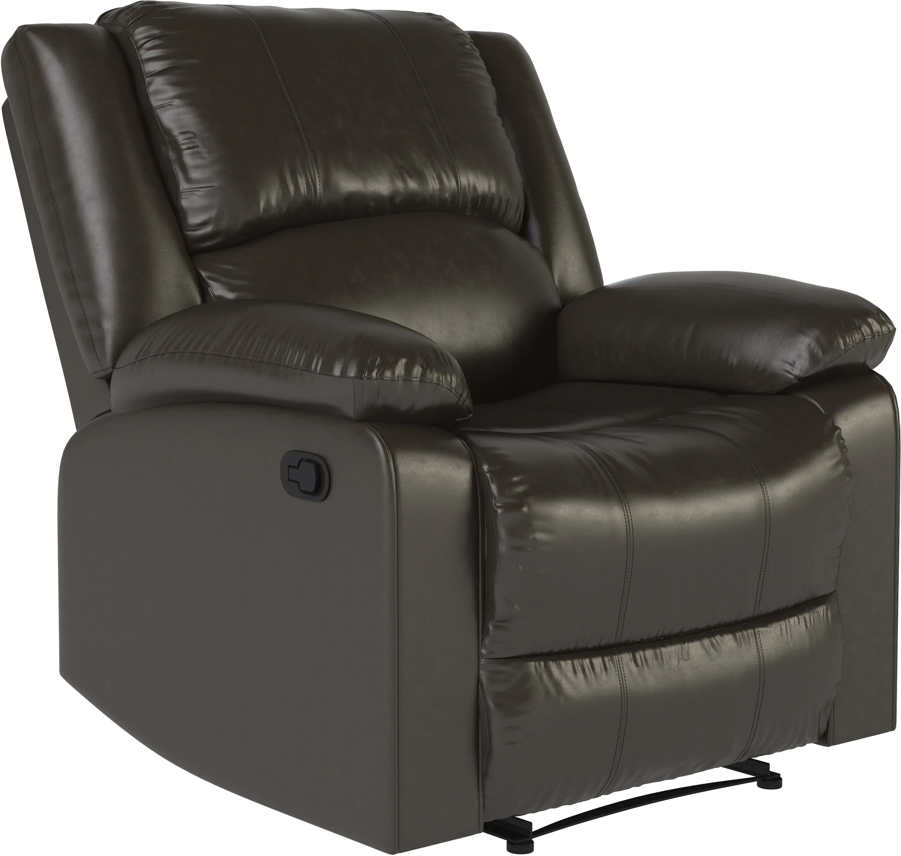 Java Brown Faux Leather Recliner Chair - Preston